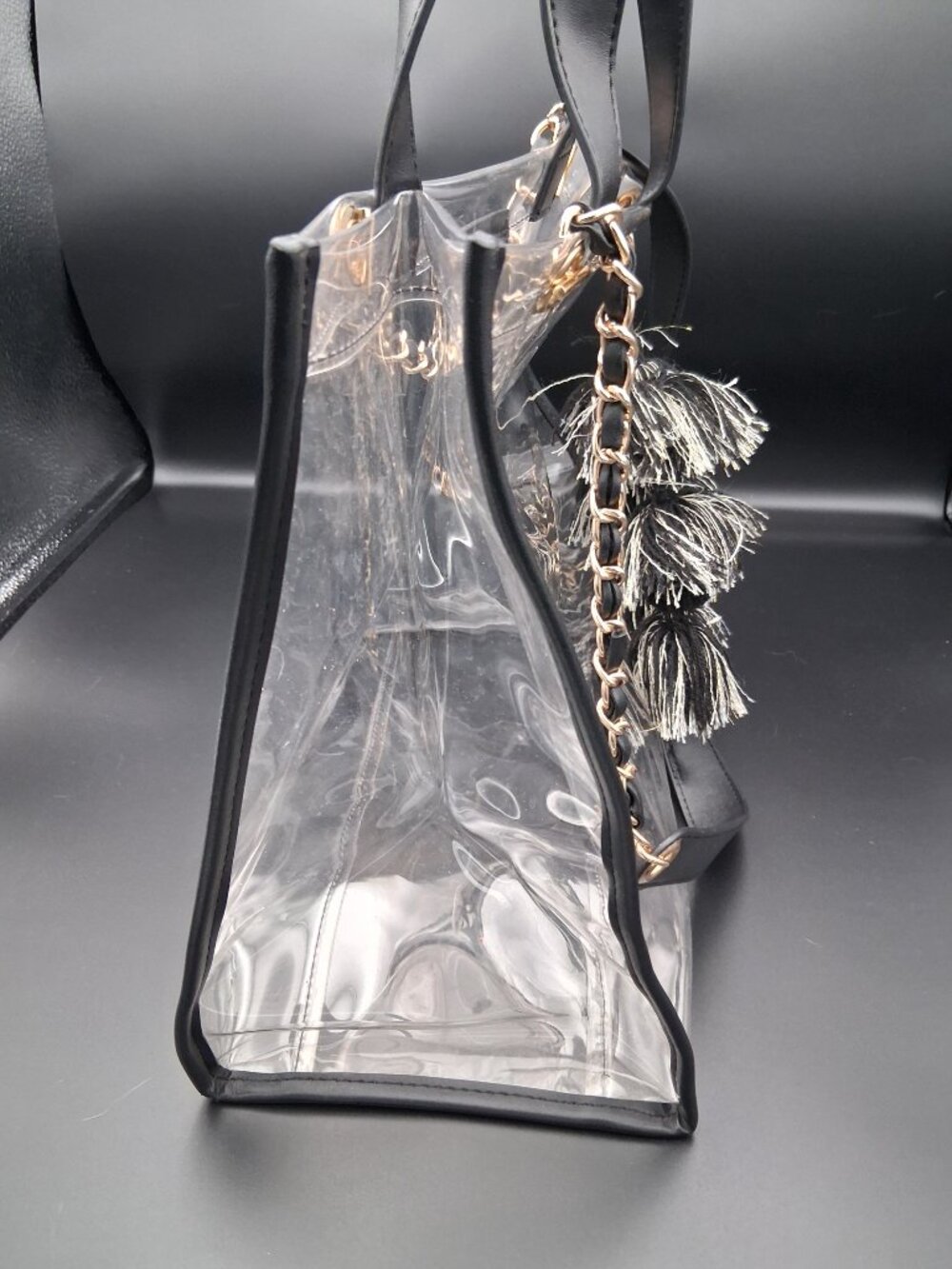 Sheer Gear clear stadium tote. Breeze through security! Detachable straps/tassel - Picture 6 of 8